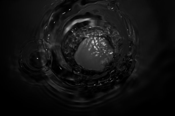 黑色透明气泡素材图片背景