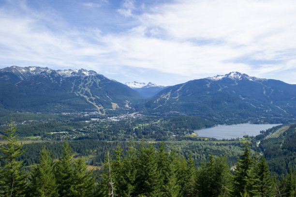 水库,山谷,山庄