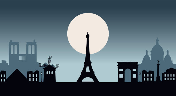 巴黎地标建筑海报设计