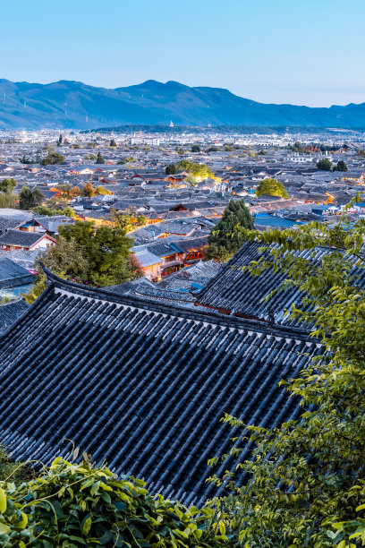 丽江市地标建筑天际线