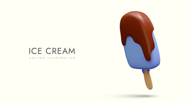 卡通冰淇淋广告