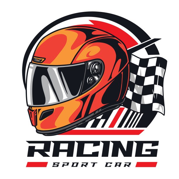 赛车旗帜logo