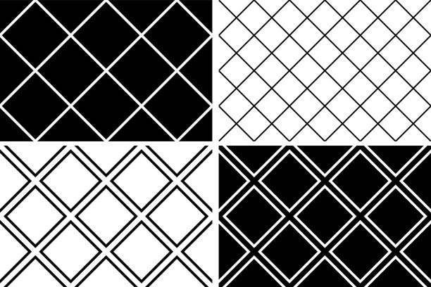 黑白菱形方块背景