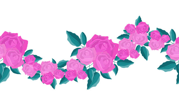 粉色美丽玫瑰花海报背景