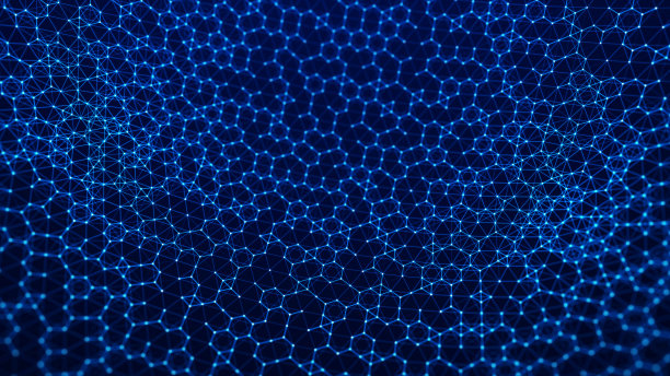 蓝色科技感plexus点线粒子