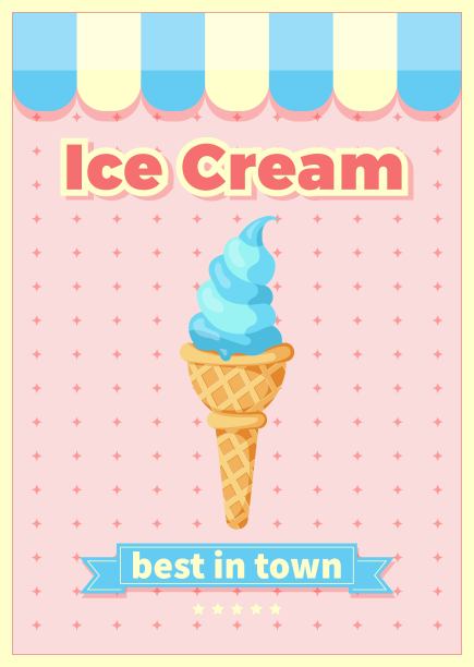 冰淇淋商场横幅广告