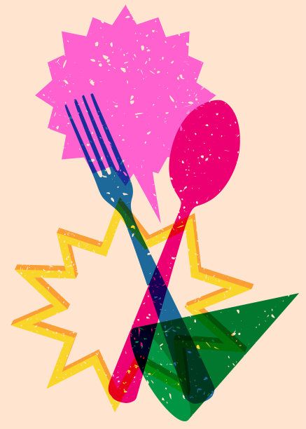 餐具勺子海报