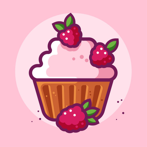 树莓包装盒插画