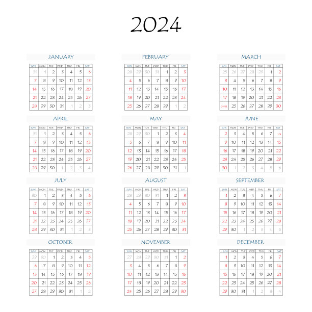 2024年记事日历