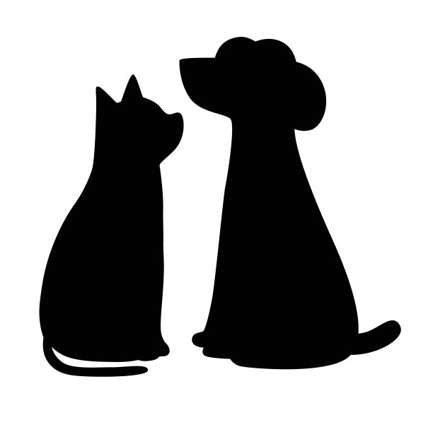 猫与狗插画