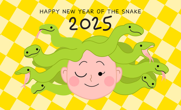 十二生肖插画海报 蛇