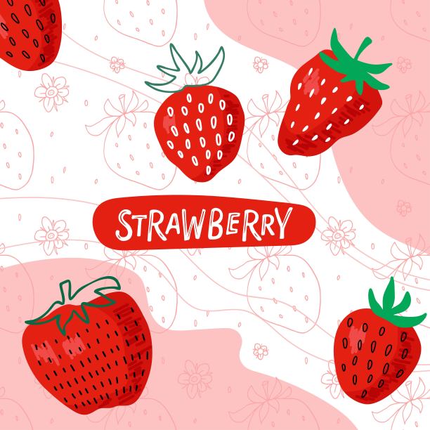 草莓酸奶海报 