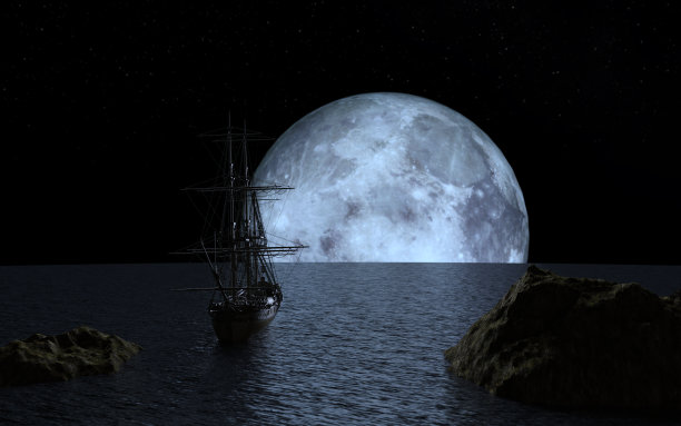 水边月亮