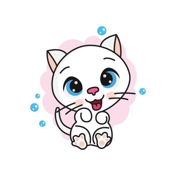 小猫,卡通,猫