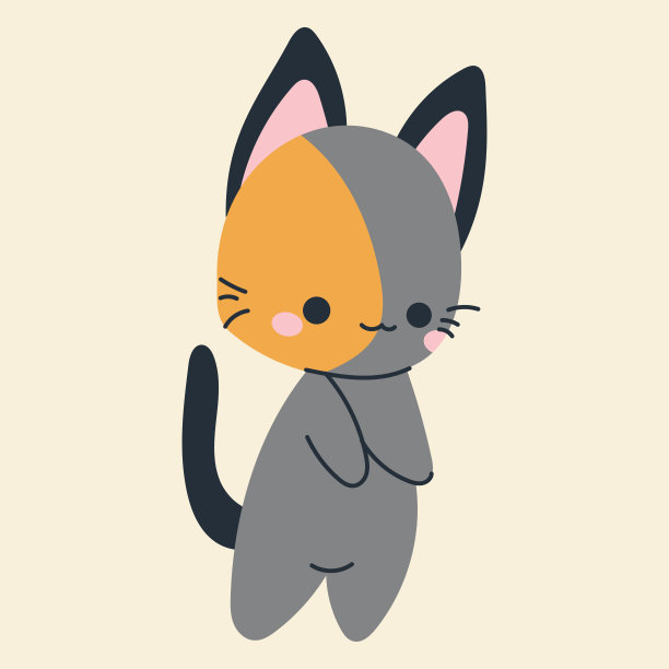 小猫,卡通,猫