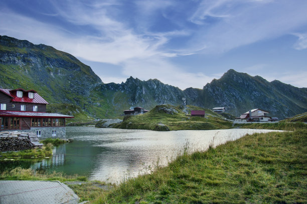 山,高山,湖