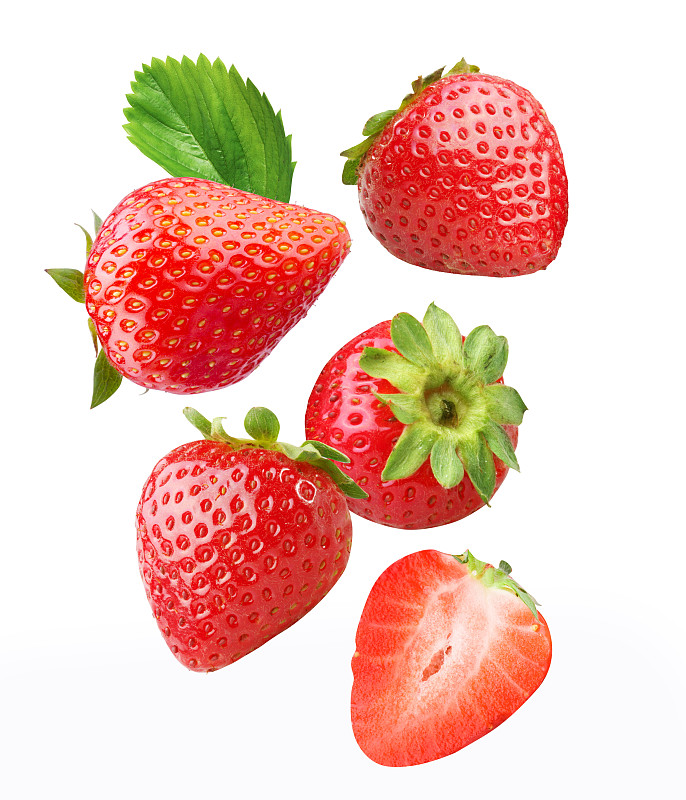 草莓,垂直画幅,部分,白色,彩色图片,清新,横截面,精神振作,多汁的,食品