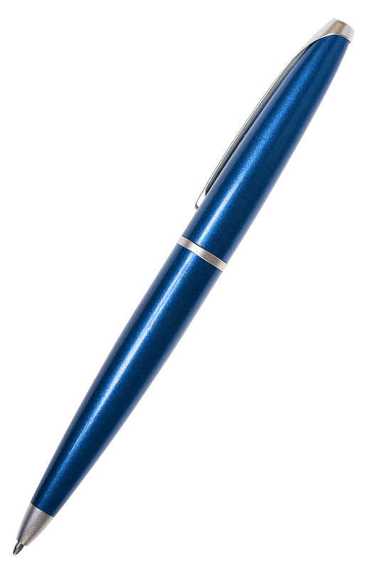 水笔,分离着色,白色背景,圆珠笔,蓝色,背景分离,垂直画幅,白色,无人,塑胶