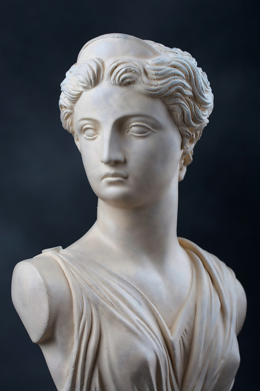 月亮女神阿蒂米斯,胸像,石材,雕像,雕塑,希腊,大理石,垂直画幅,女人