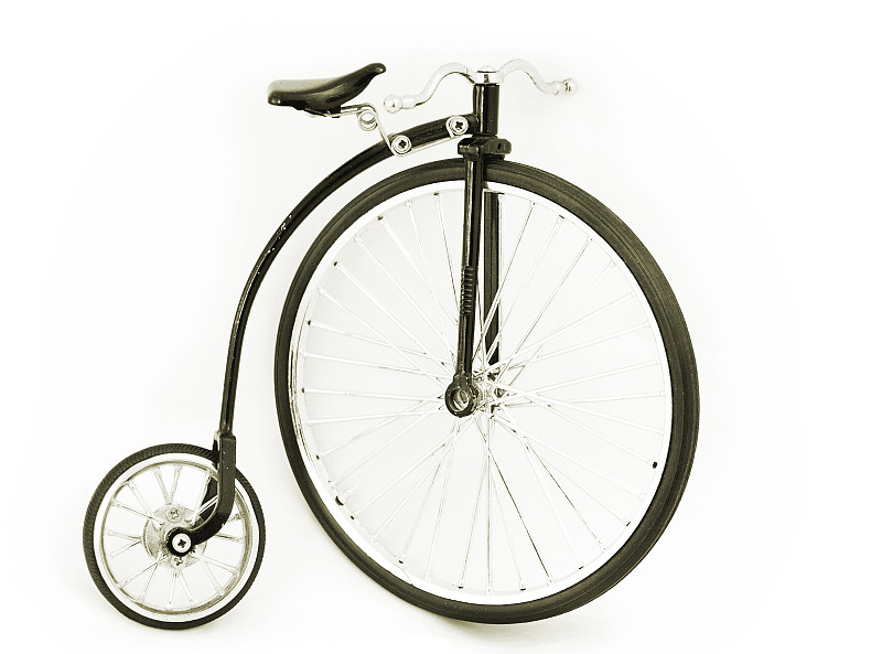 古董单车,18世纪风格,白色,过时的,脚踏车,白色背景,高雅,车轮,古老的,背景分离
