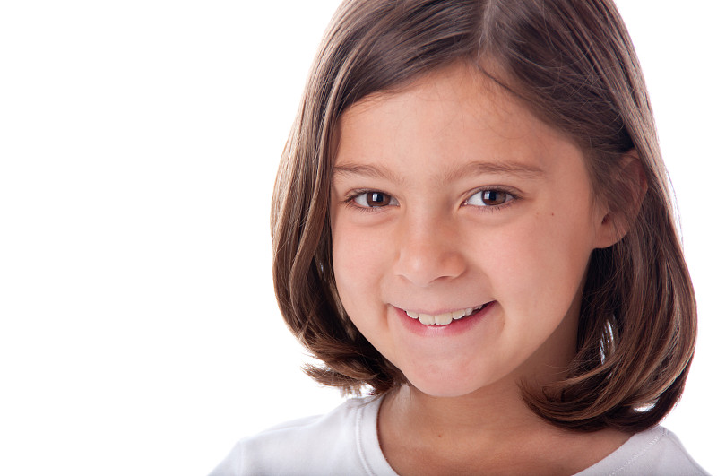 白色,女孩,分离着色,白色人种,正面视角,留白,水平画幅,注视镜头,白人,特写