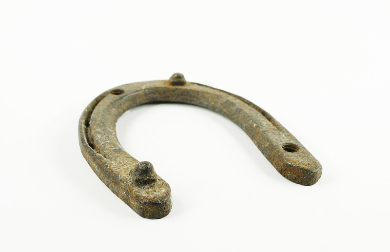 马蹄铁,小的,水平画幅,彩色图片,无人,成品,动物,马,白色背景,背景分离