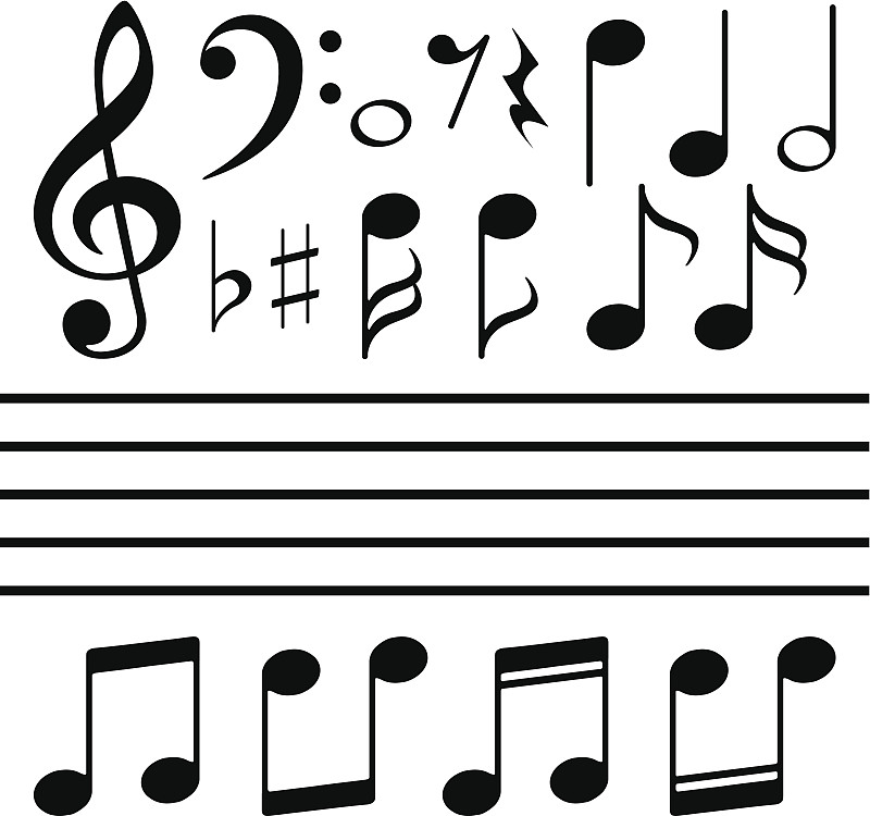 音符,矢量,计算机图标,高音谱号,音乐,形状,无人,绘画插图,符号,古典乐