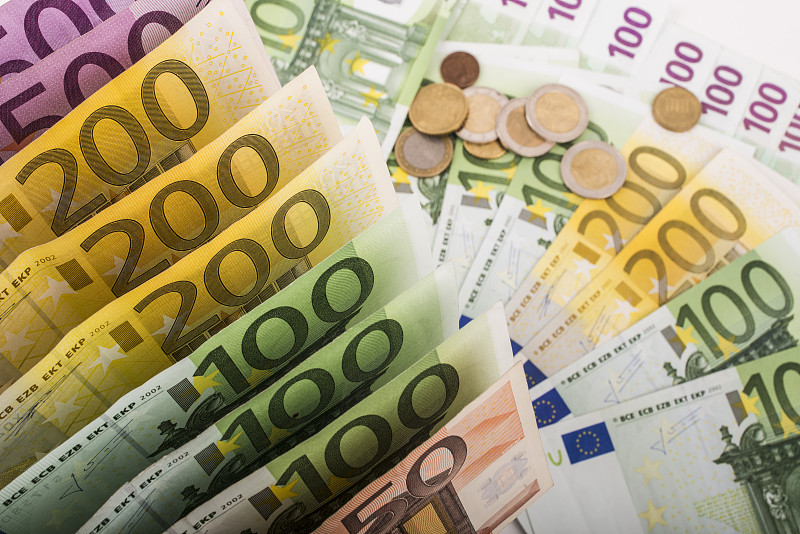 储蓄,水平画幅,金融,欧洲,银行业,贷款,帐单,欧元符号