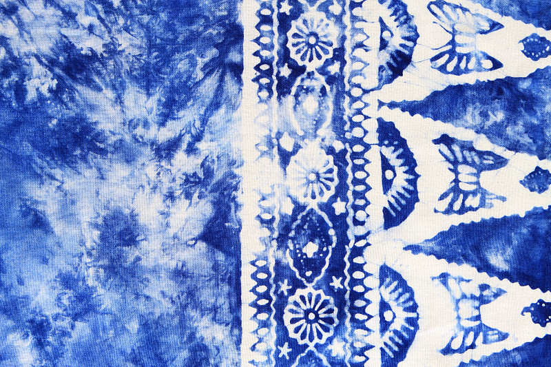 纺织品,蓝色,国境线,蜡染风格,美术效果,布鲁斯音乐,1970年-1979年,留白,绘画作品,边框