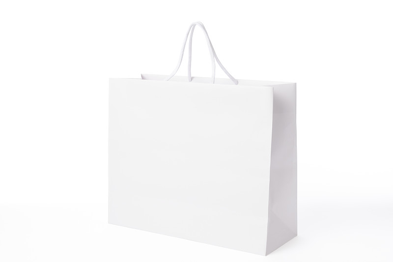 购物袋,白色,空白的,白色背景,推铅球,分离着色,礼品包,礼品袋,纸袋,正面视角