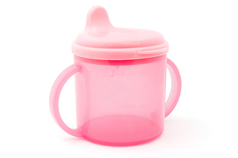 婴儿杯,粉色,白色,水平画幅,无人,背景分离,饮料,把手,容器,设备用品
