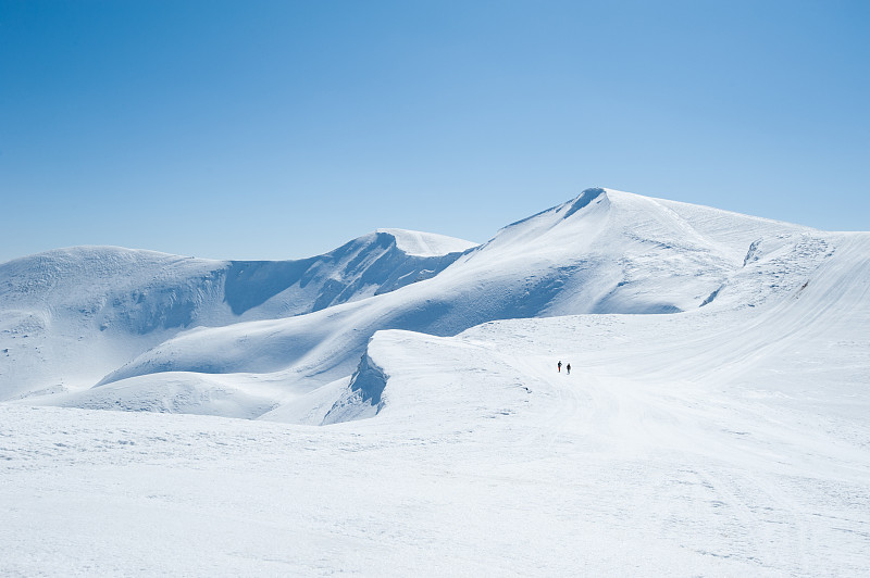 山脉,雪,勃朗峰,山,滑雪运动,风景,冰,地形,全景,冬天