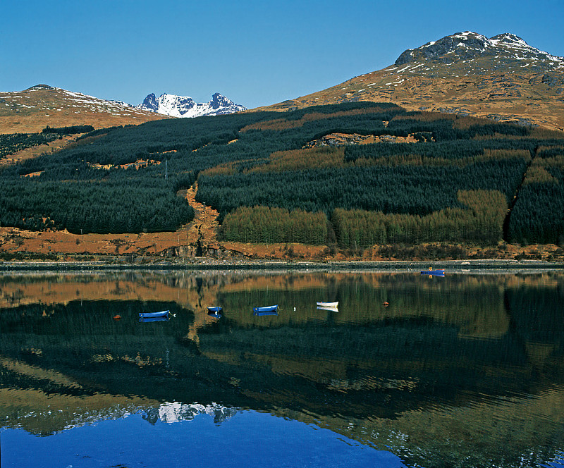 苏格兰,赫隆,山,阿尔卑斯,阿偌察阿尔卑斯山,水平画幅,雪,斯特拉斯克莱德,无人,洛蒙德湖