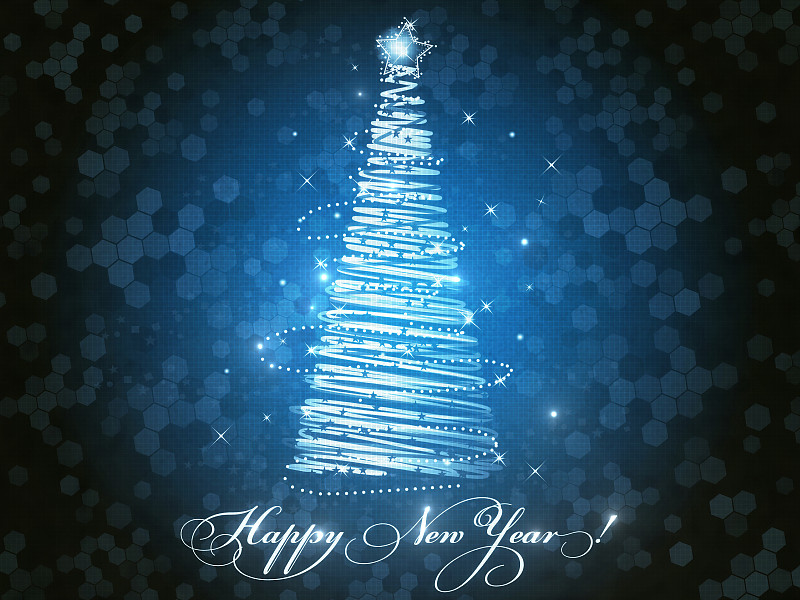 圣诞树,留白,未来,雪,绘画插图,新年,明亮,想法,球体,冬天