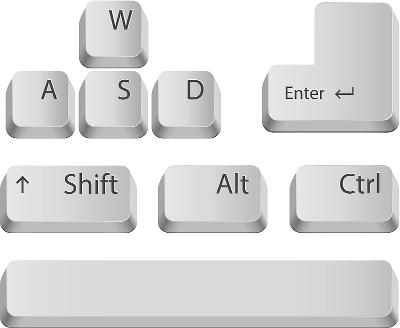 计算机键盘,按键区,美因河,按键,按钮,回车键,字母,绘画插图,符号,塑胶