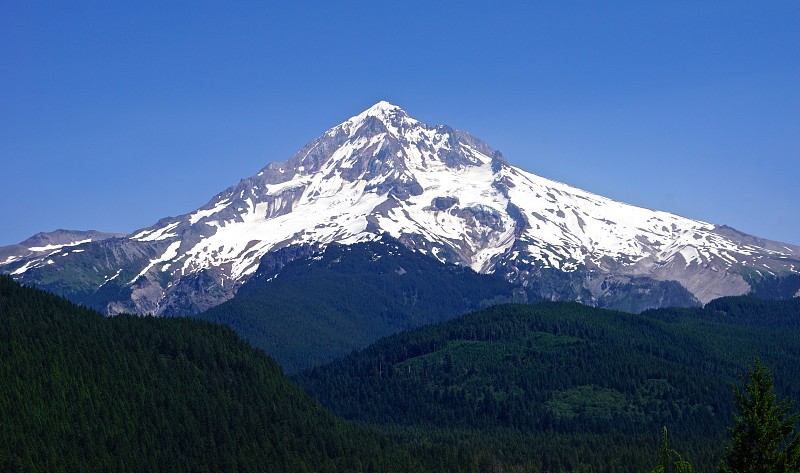 胡德雪山,三位一体,羽冠山国家森林,俄勒冈州,卡斯基德山脉,俄勒冈郡,水平画幅,冰河,无人,户外