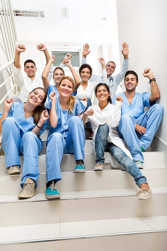 健康保健,团队,医科学生,护士,楼梯,台阶,人群,药,垂直画幅,四肢