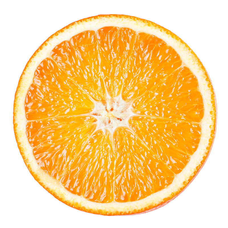 橙子,白色背景,切片食物,分离着色,湿,横截面,部分,清新,一个物体,背景分离