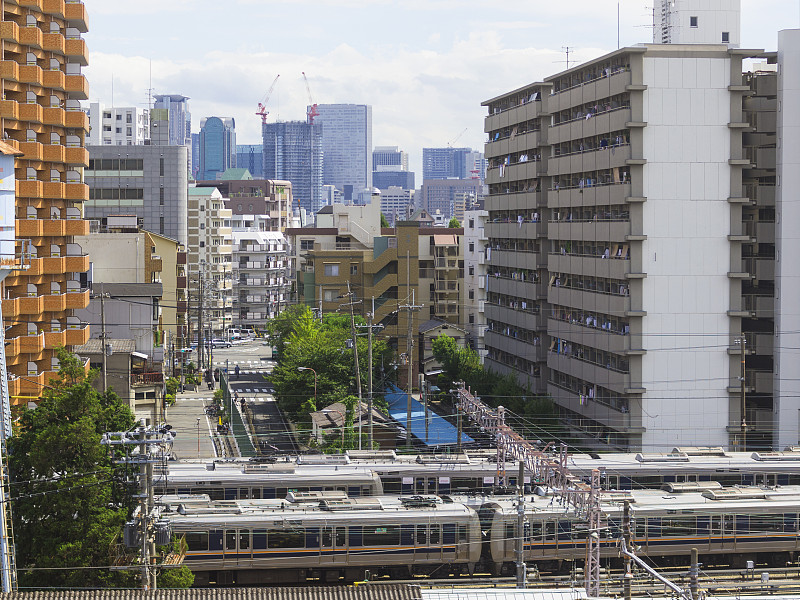 京都府,日本,火车站,古老的,高速列车,星和园,天空,水平画幅,无人,风险