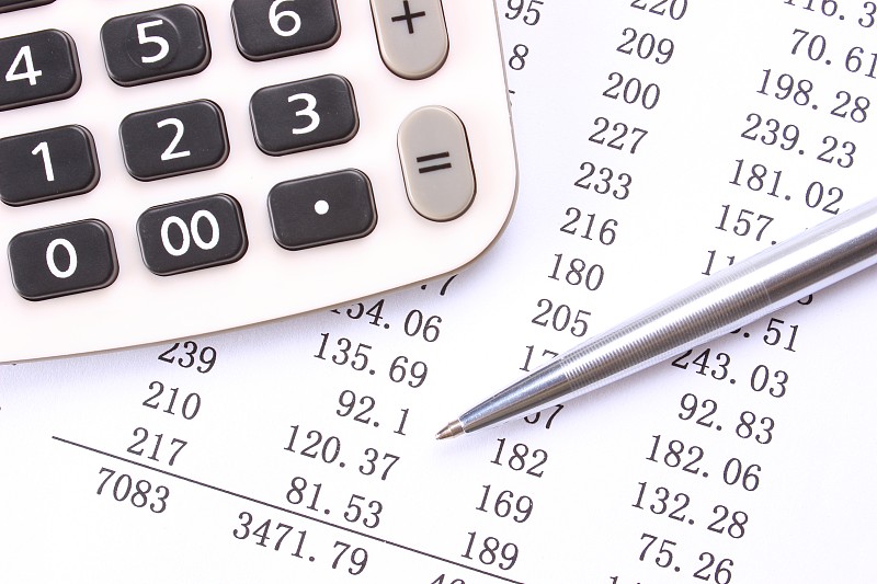 银行对帐单,计算器,金融,水笔,圆珠笔,银行帐户,水平画幅,无人,组物体,特写