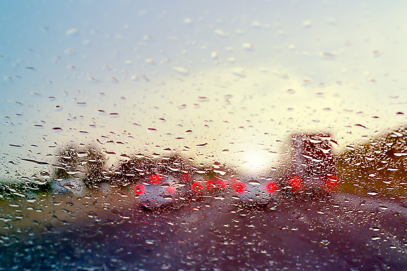 暴风雨,公路,交通堵塞,水,主干路,多车道公路,雨,冬天,街道