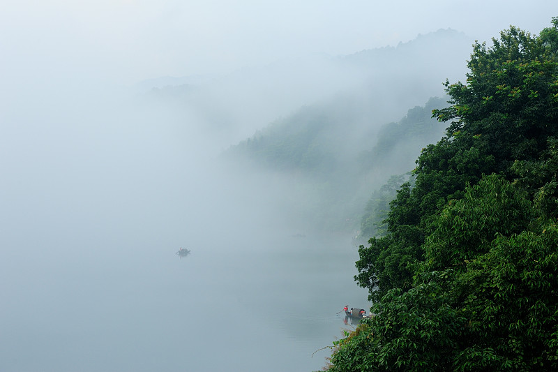 河流,雾,二进制码,郴州,湖南省,自然,水,水平画幅,早晨,人