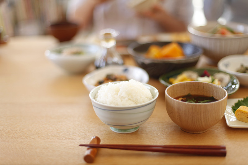 日本,住房,餐桌,稻,味噌汤,早餐,膳食,水平画幅,健康,2015年