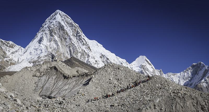 大本营,排队等,尼泊尔,喜马拉雅山脉,徒步旅行,珠穆朗玛峰,khumbu,glacier,普莫里峰,珠峰大本营,夏尔巴人