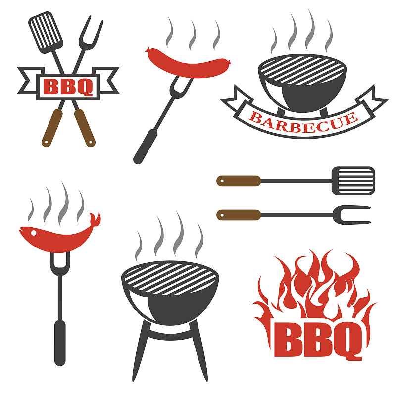 烤肉架,标签,证章,计算机图标,品牌名称,火盆,烤牛肉,格子烤肉,绘画插图,符号