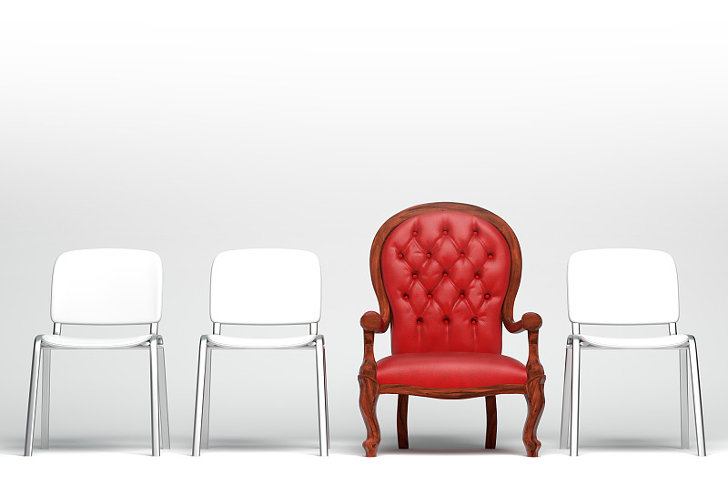 扶手椅,红色,反差,与众不同,一个物体,椅子,个性,椅子靠背,家具,华贵