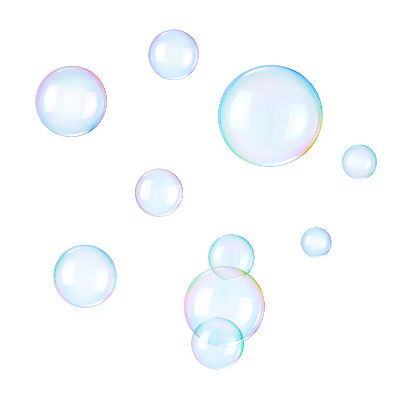 肥皂泡,白色背景,吹泡泡,泡沫材料,香波,泡泡,透明,球体,水,干净