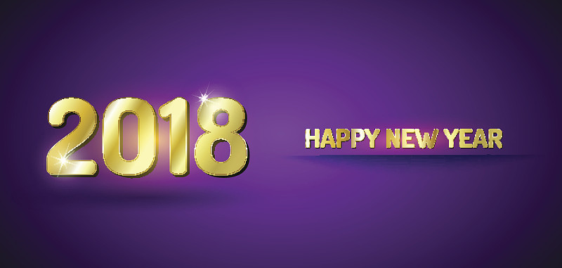 2018,新年前夕,贺卡,计划书,华贵,边框,现代,色彩鲜艳,想法,新年