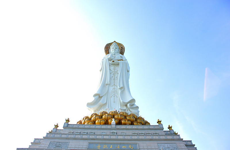 海南省,雕像,阴阳符,三亚,观音菩萨,四臂观音,著名景点,中国,女神,石头