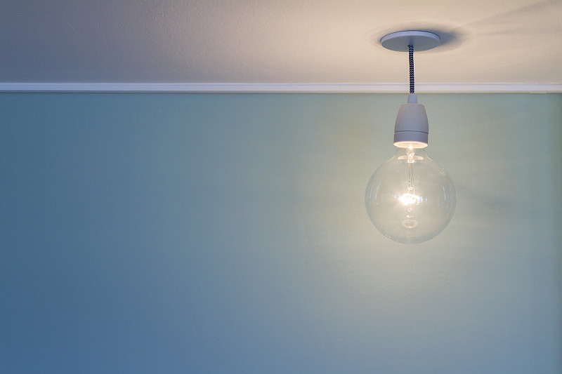 电灯泡,留白,能源,古典式,天花板,灯,明亮,现代,电源,想法